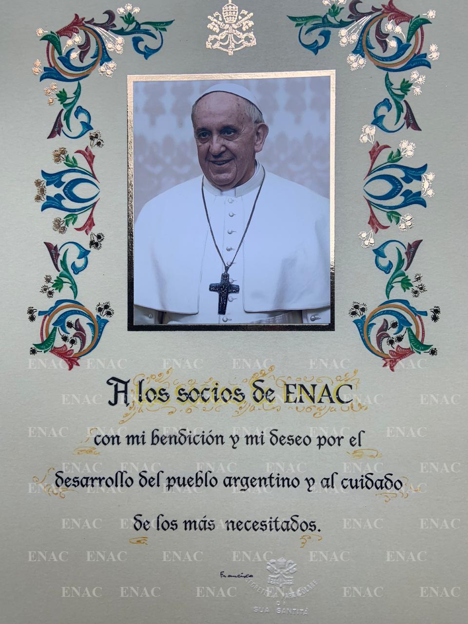 Bendicion Francisco a ENAC