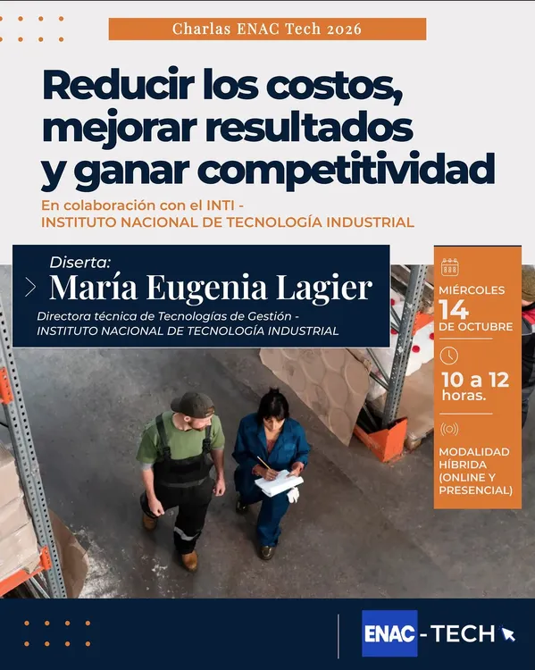 ¡Potenciá la competitividad de tu empresa con la nueva charla de ENAC TECH! 🚀Sumate al encuentr